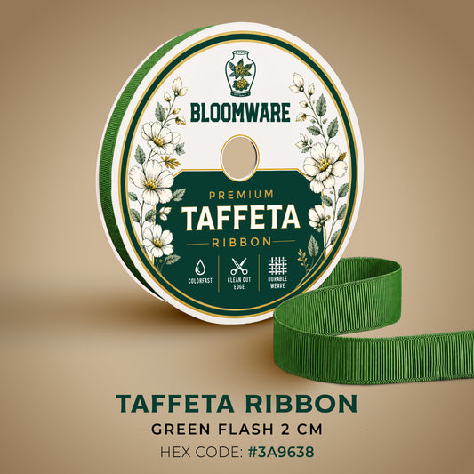 Taffeta™ Grosgrain Ribbon Green Flash