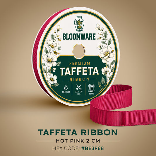 Taffeta™ Grosgrain Ribbon Hot Pink