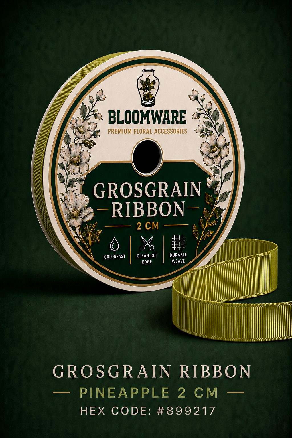 Taffeta™ Grosgrain Ribbon Pineapple