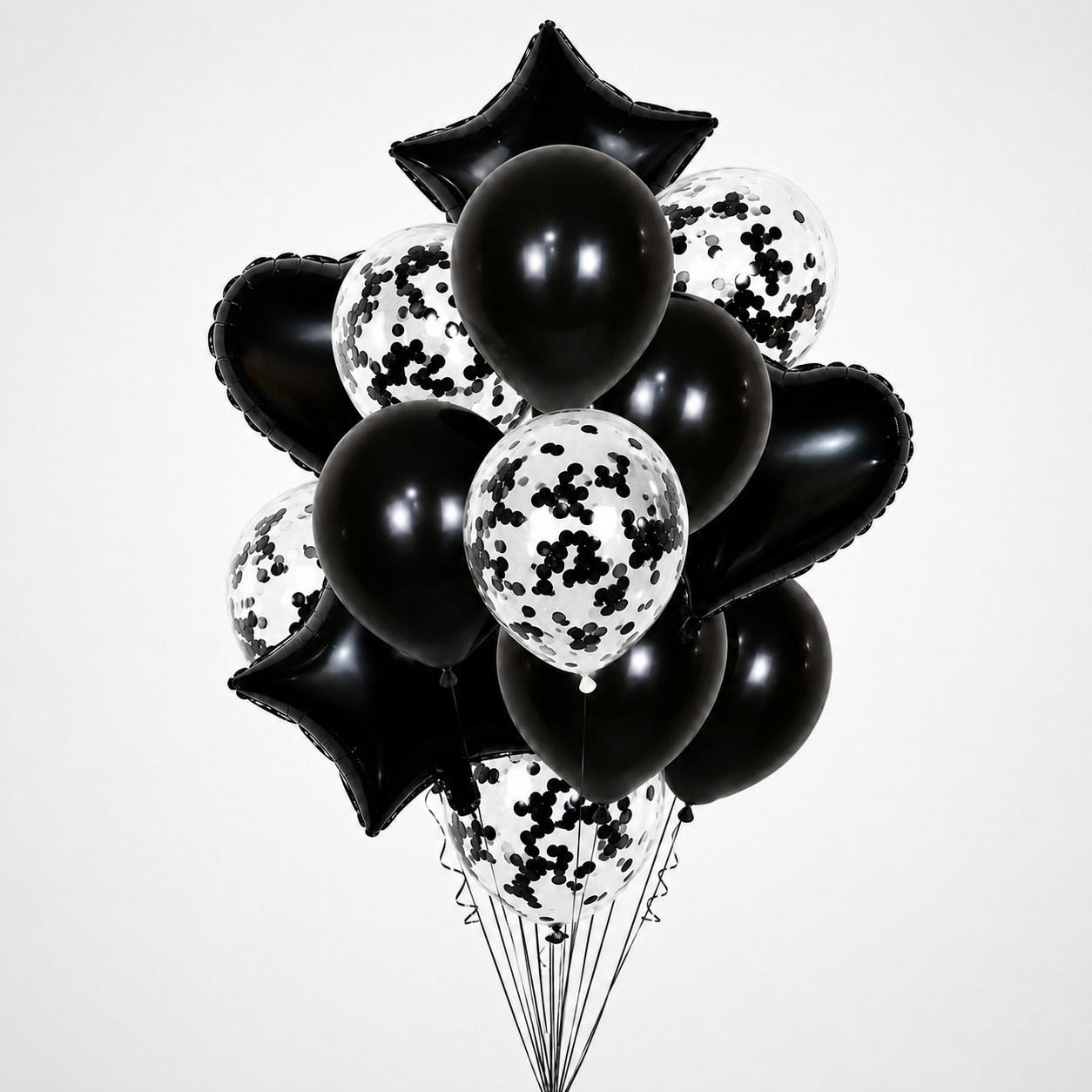 Floaty™ Balloon Bouquet Black