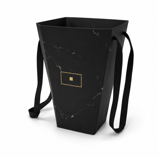 Flowerly Box™ Noir Marble Bouquet Bag