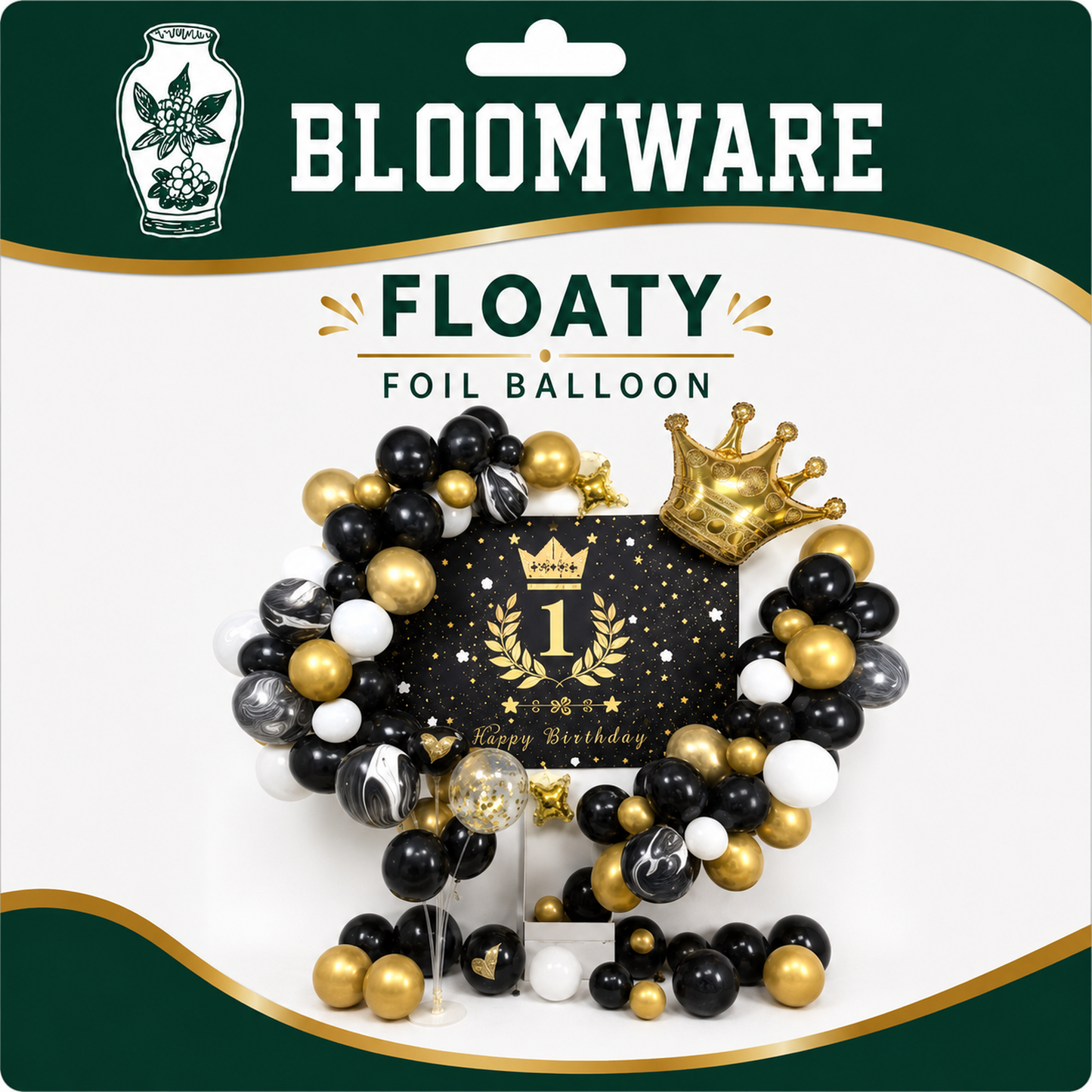 Floaty™ First Birthday Balloon Garland Set