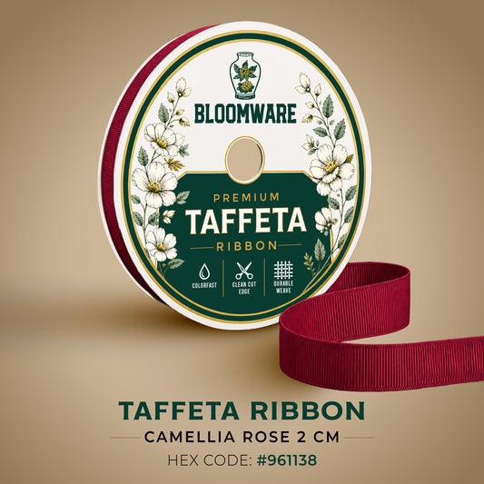 Taffeta™ Grosgrain Ribbon Camellia Rose