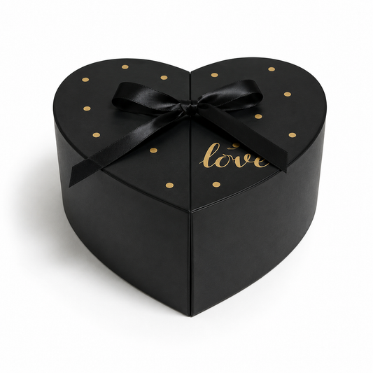 Flowerly Box™ Noir Heart Gift Box