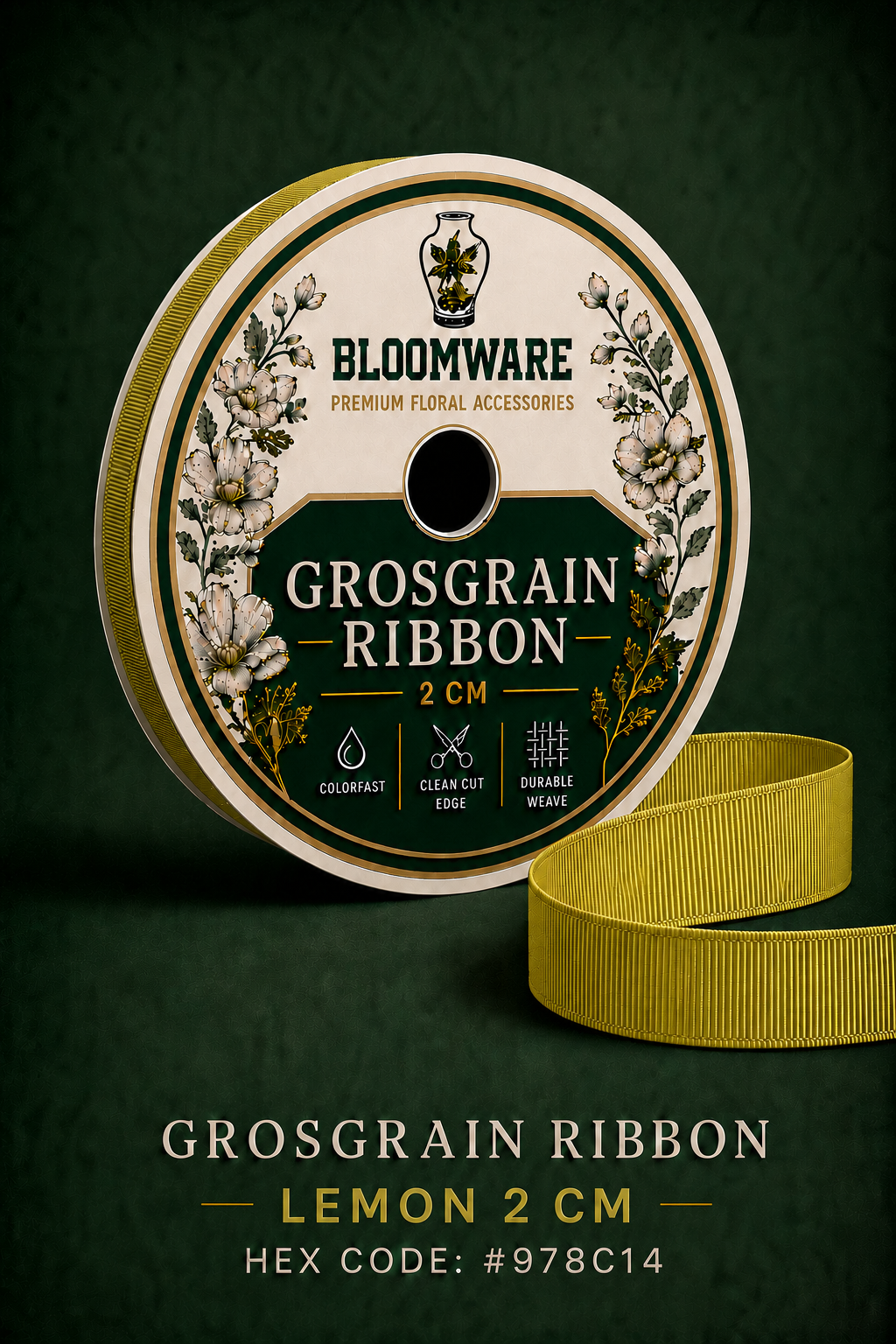Taffeta™ Grosgrain Ribbon Lemon