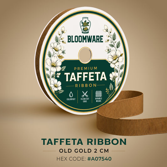 Taffeta™ Grosgrain Ribbon Old Gold