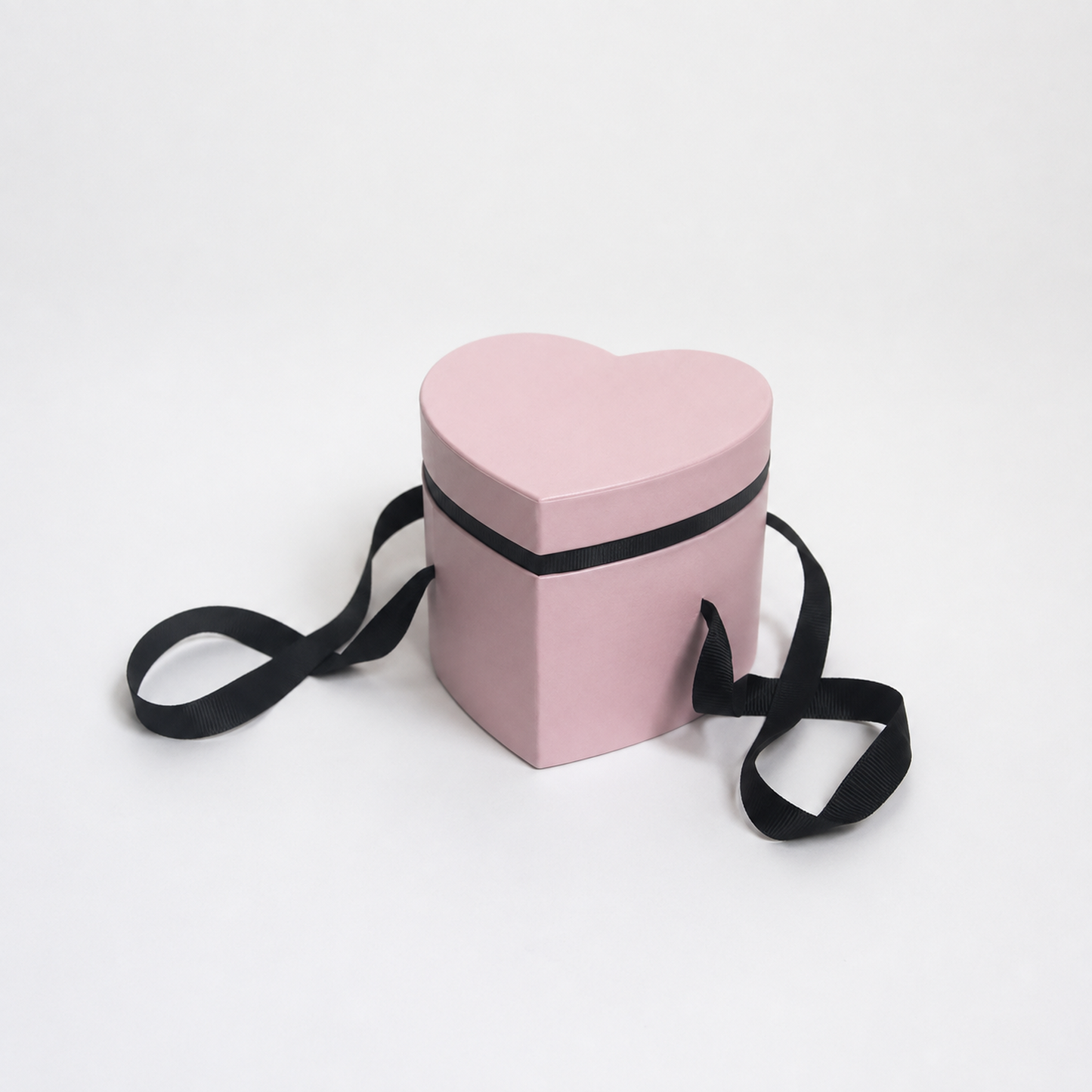 Flowerly Box™ Pink Heart-Shaped Gift Box with Ribbon