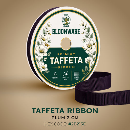 Taffeta™ Grosgrain Ribbon Plum