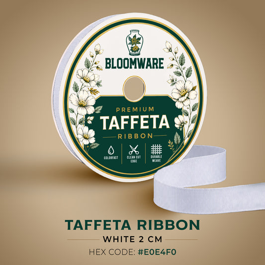 Taffeta™ Grosgrain Ribbon White