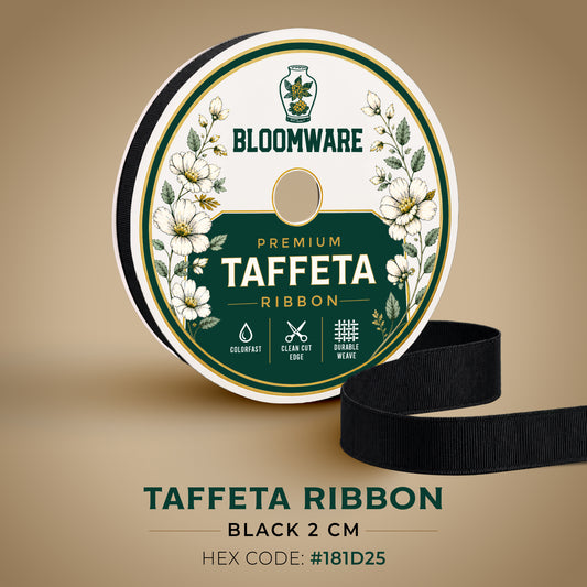 Taffeta™ Grosgrain Ribbon Black