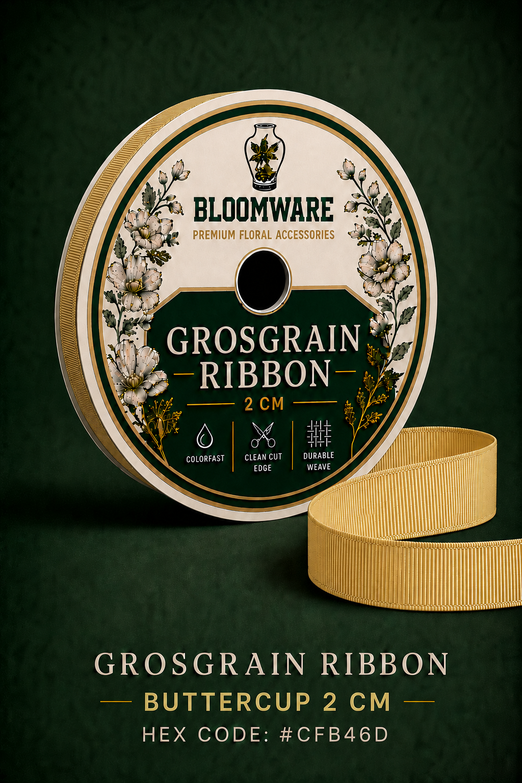 Taffeta™ Grosgrain Ribbon Buttercup