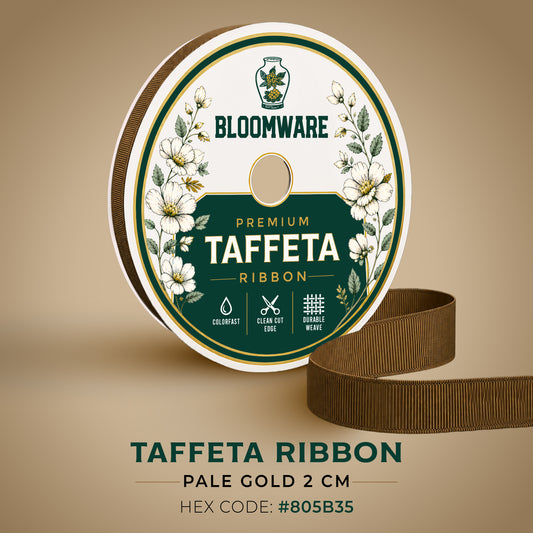 Taffeta™ Grosgrain Ribbon Pale Gold
