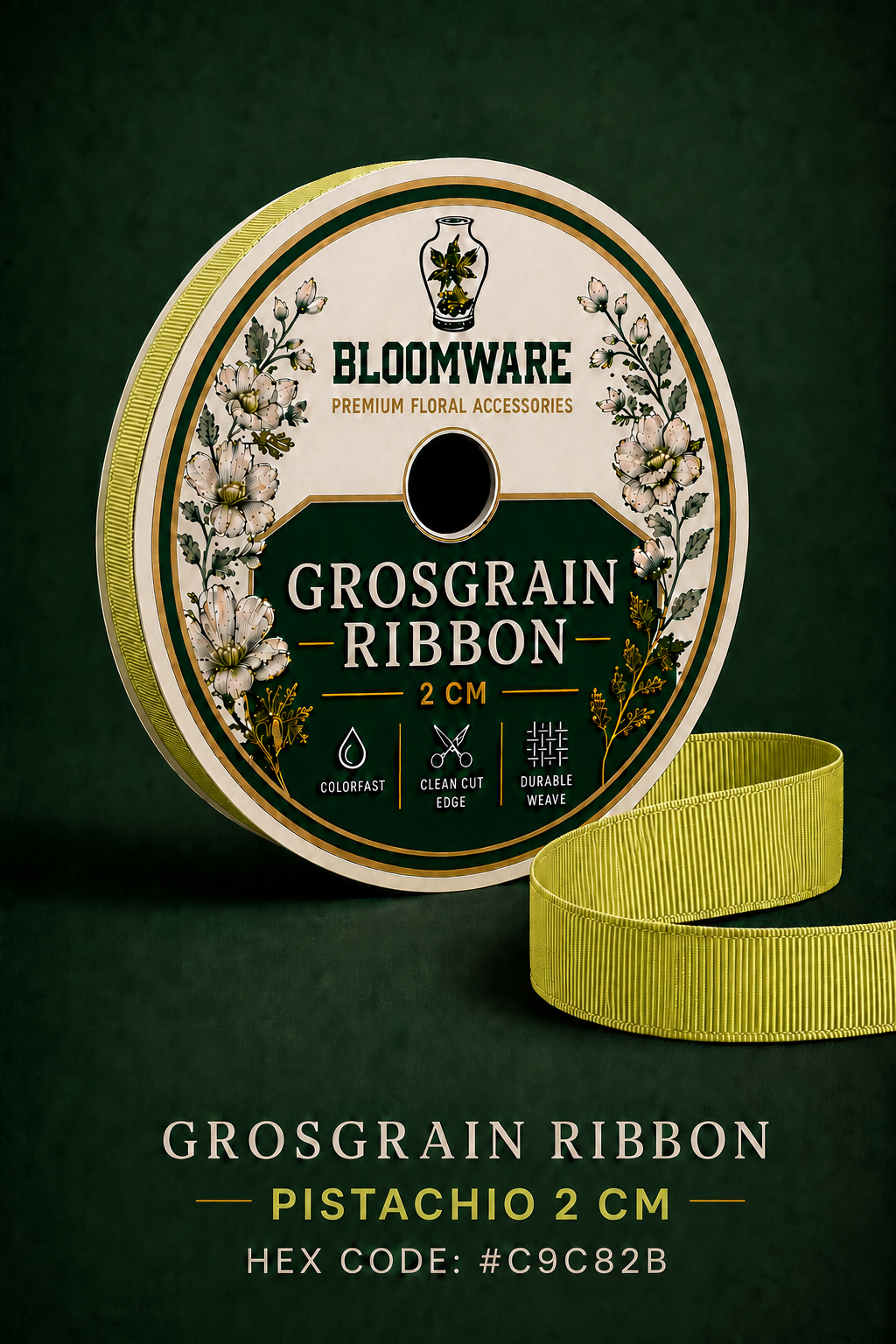 Taffeta™ Grosgrain Ribbon Pistachio