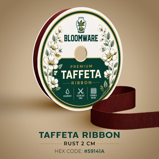 Taffeta™ Grosgrain Ribbon Rust