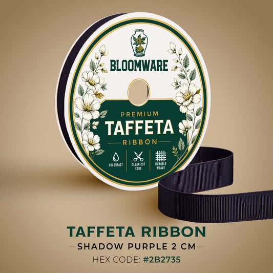 Taffeta™ Grosgrain Ribbon Shadow Purple