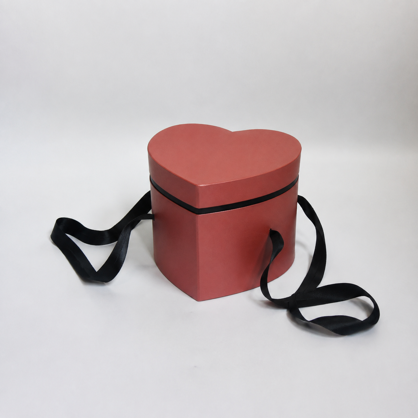 Flowerly Box™ Terracotta Heart-Shaped Gift Box with Ribbon