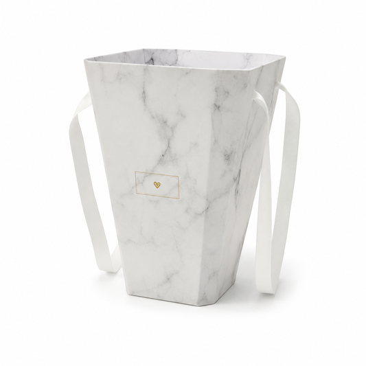 Flowerly Box™ Pearl Marble Bouquet Bag