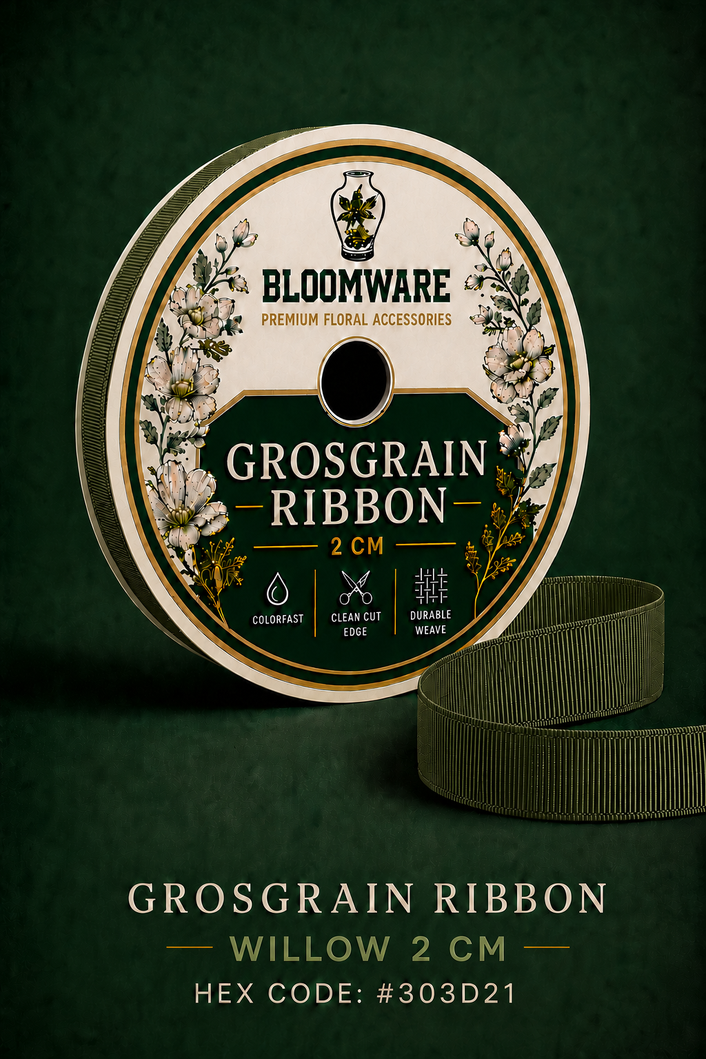 Taffeta™ Grosgrain Ribbon Willow