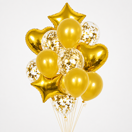 Floaty™ Balloon Bouquet Gold