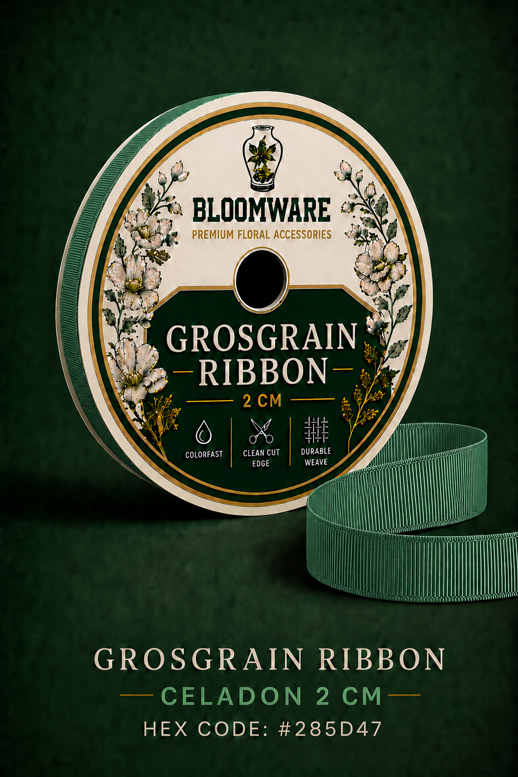 Taffeta™ Grosgrain Ribbon Celadon
