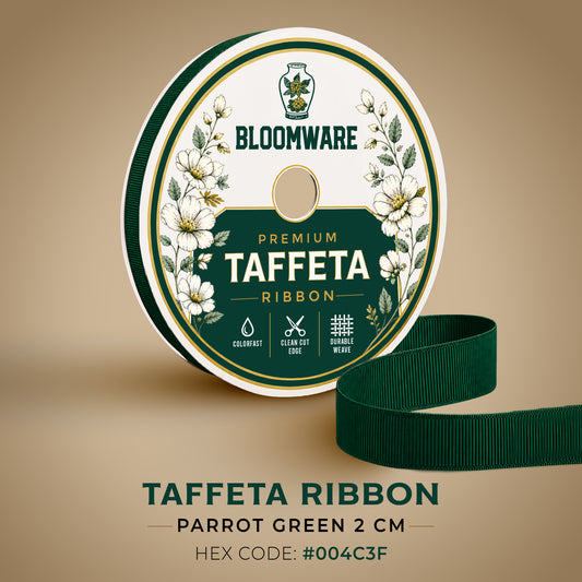 Taffeta™ Grosgrain Ribbon Parrot Green