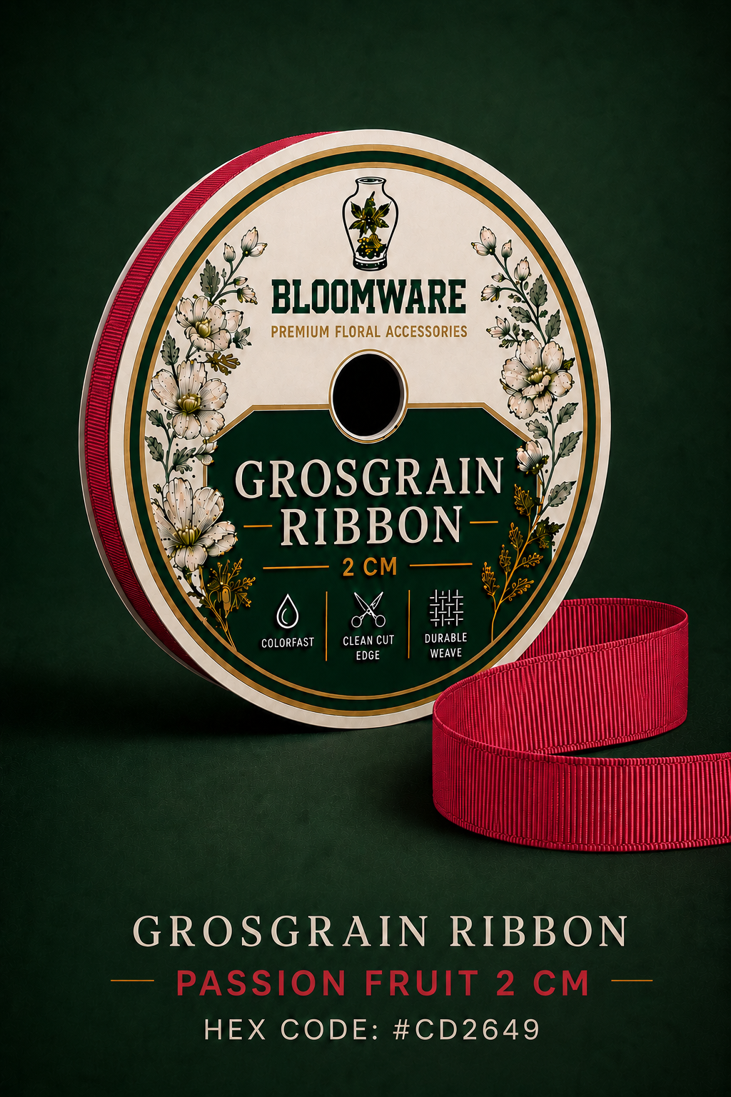Taffeta™ Grosgrain Ribbon Passion Fruit