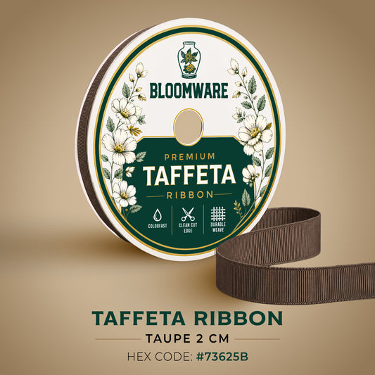 Taffeta™ Grosgrain Ribbon Taupe