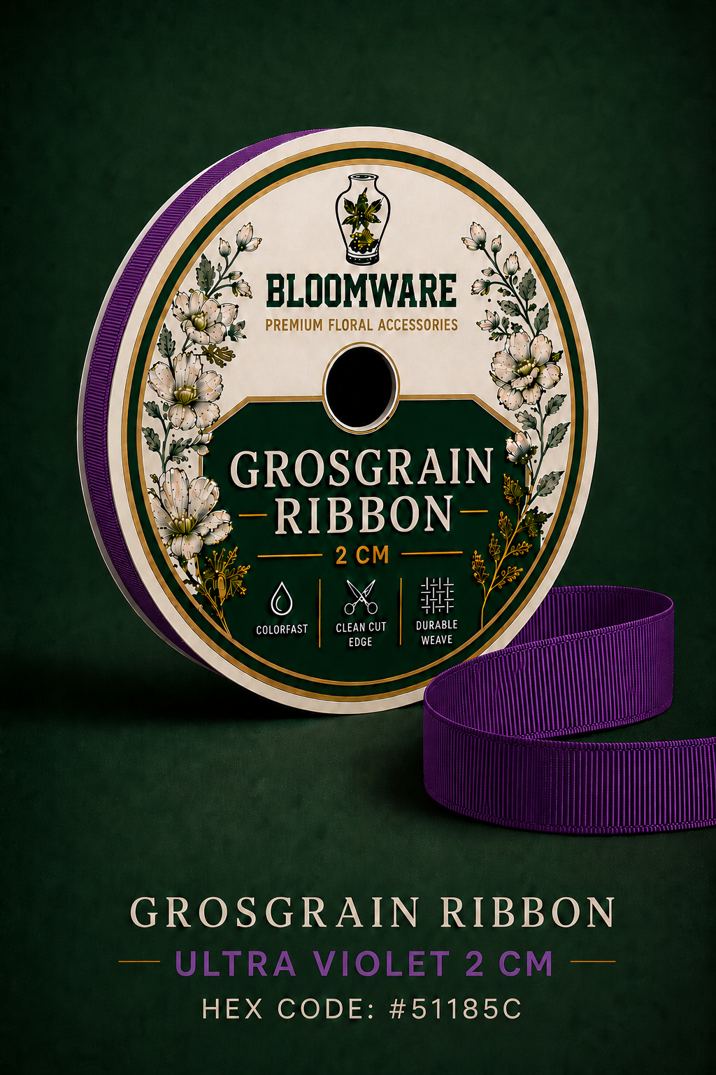 Taffeta™ Grosgrain Ribbon Ultra Violet