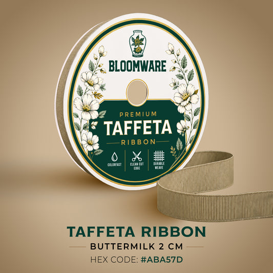 Taffeta™ Grosgrain Ribbon Buttermilk