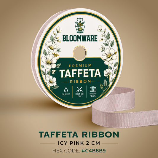 Taffeta™ Grosgrain Ribbon Icy Pink