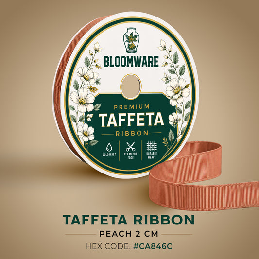 Taffeta™ Grosgrain Ribbon Peach