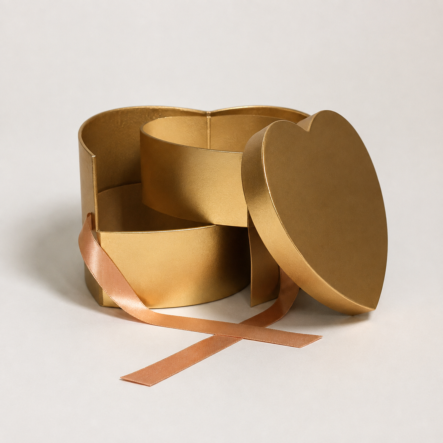 Flowerly Box™ Heart Gift Box Gold