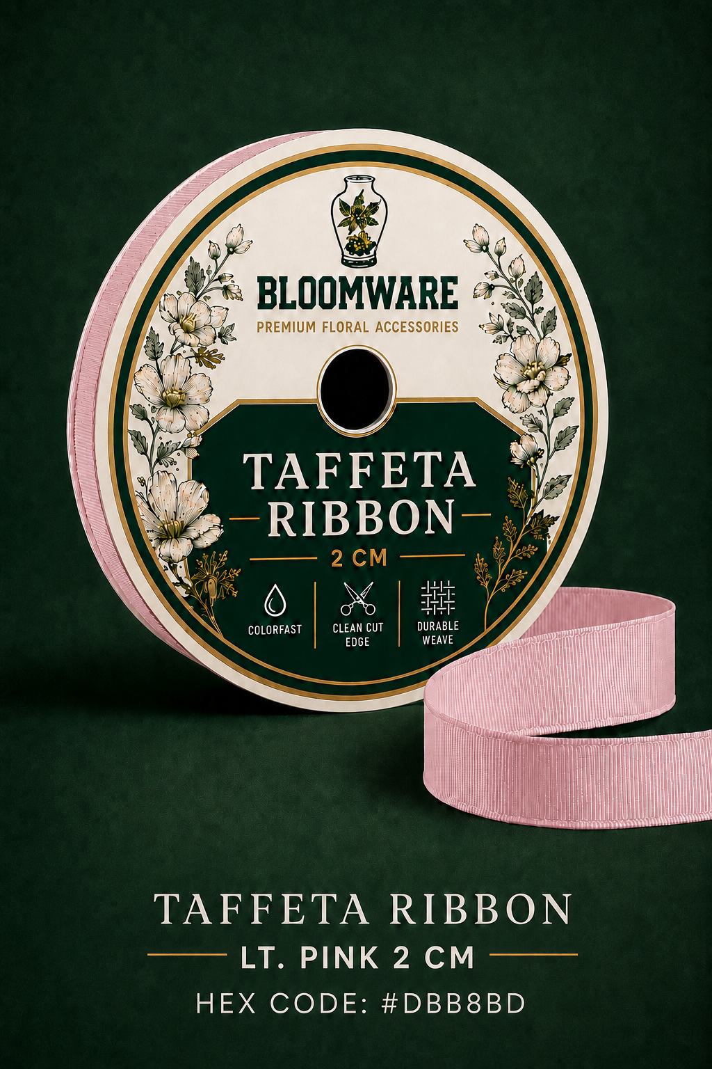 Taffeta™ Grosgrain Ribbon Lt. Pink