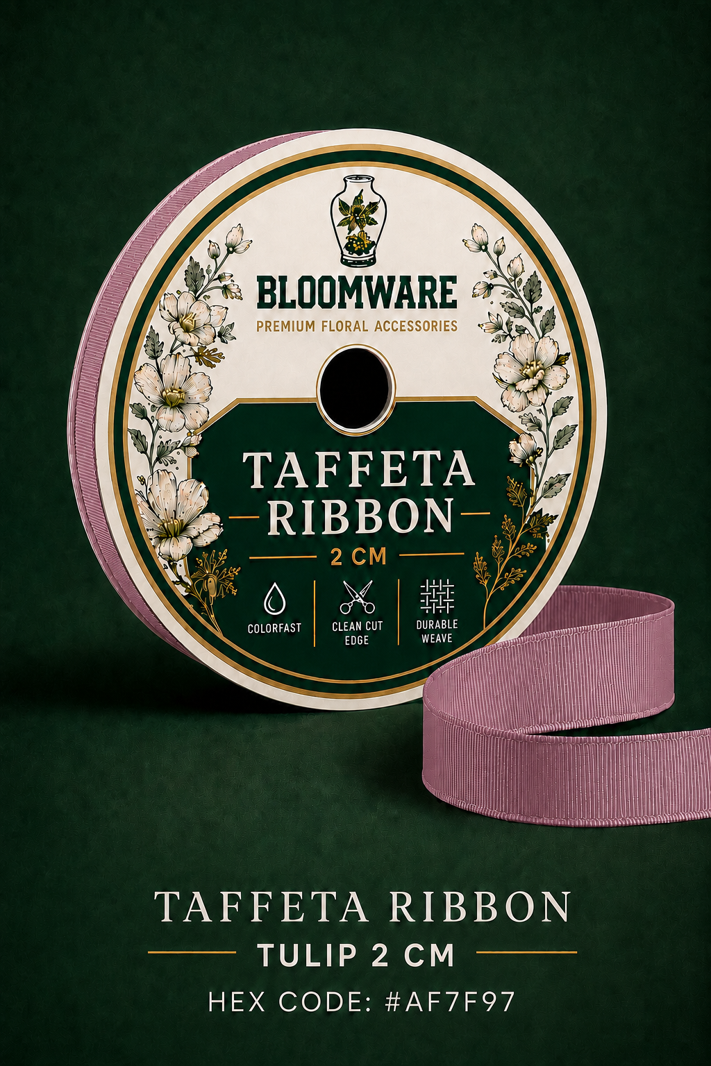 Taffeta™ Grosgrain Ribbon Tulip