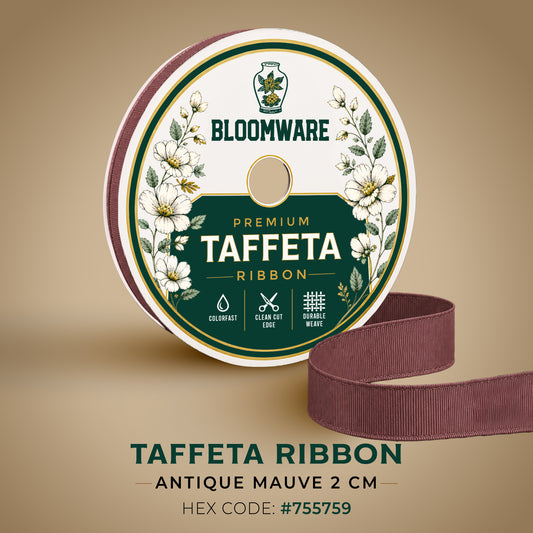 Taffeta™ Grosgrain Ribbon Antique Mauve