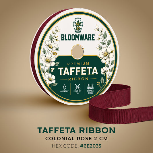 Taffeta™ Grosgrain Ribbon Colonial Rose