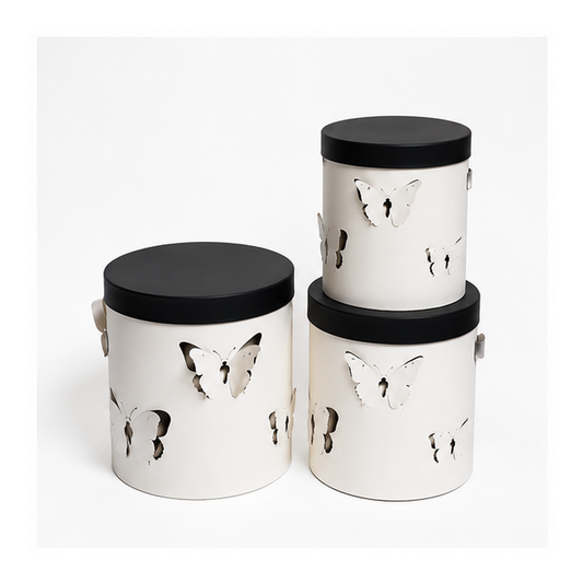 Flowerly Box™ White Butterfly Box Set