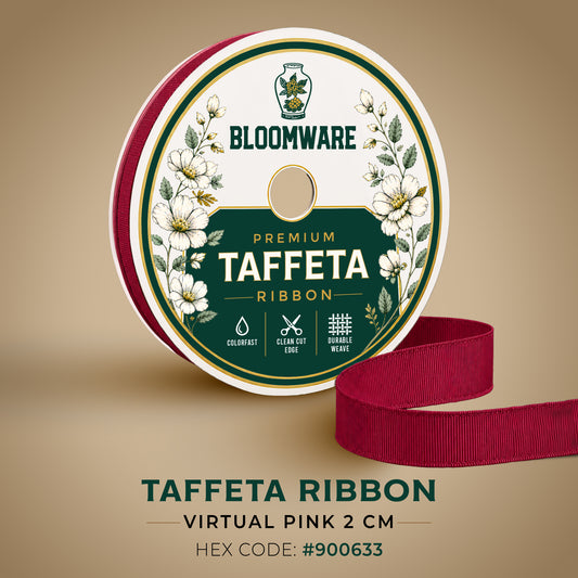 Taffeta™ Grosgrain Ribbon Virtual Pink