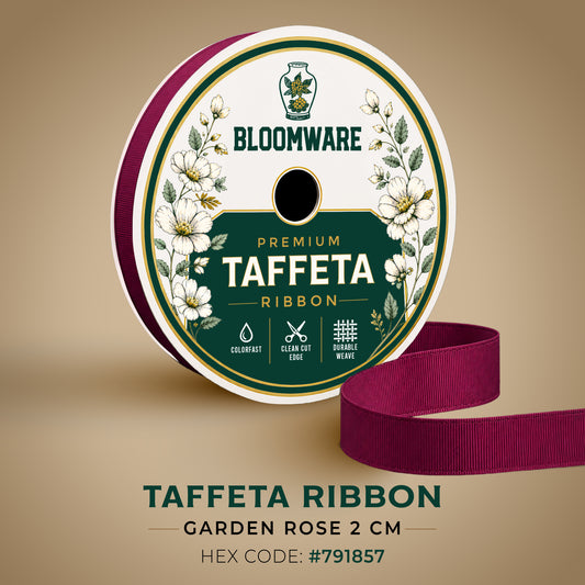 Taffeta™ Grosgrain Ribbon Garden Rose