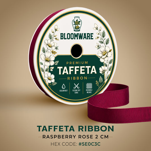 Taffeta™ Grosgrain Ribbon Raspberry Rose