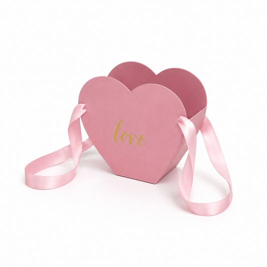 Flowerly Box™ Pink Ribbon Heart Box