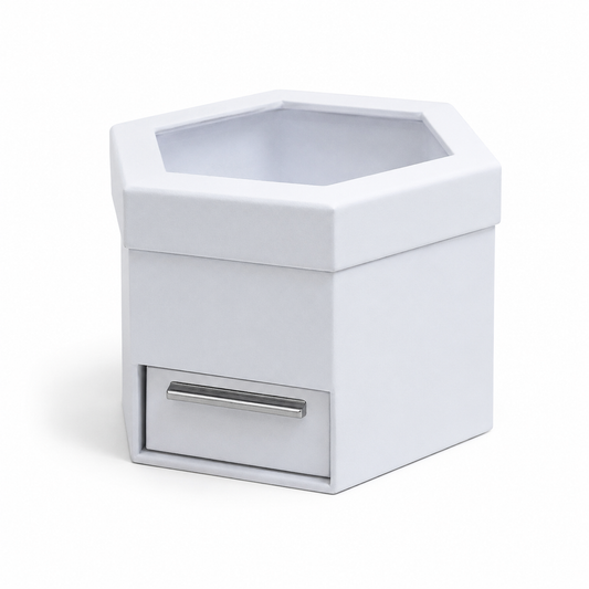 Flowerly Box™ White Hexagon Drawer Box
