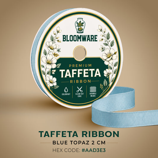 Taffeta™ Grosgrain Ribbon Blue Topaz