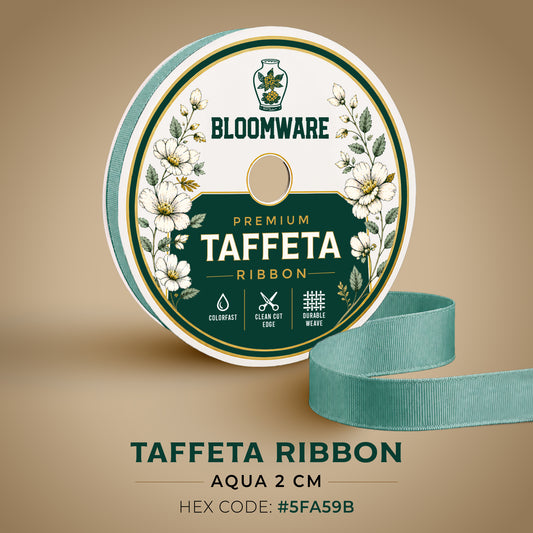 Taffeta™ Grosgrain Ribbon Aqua
