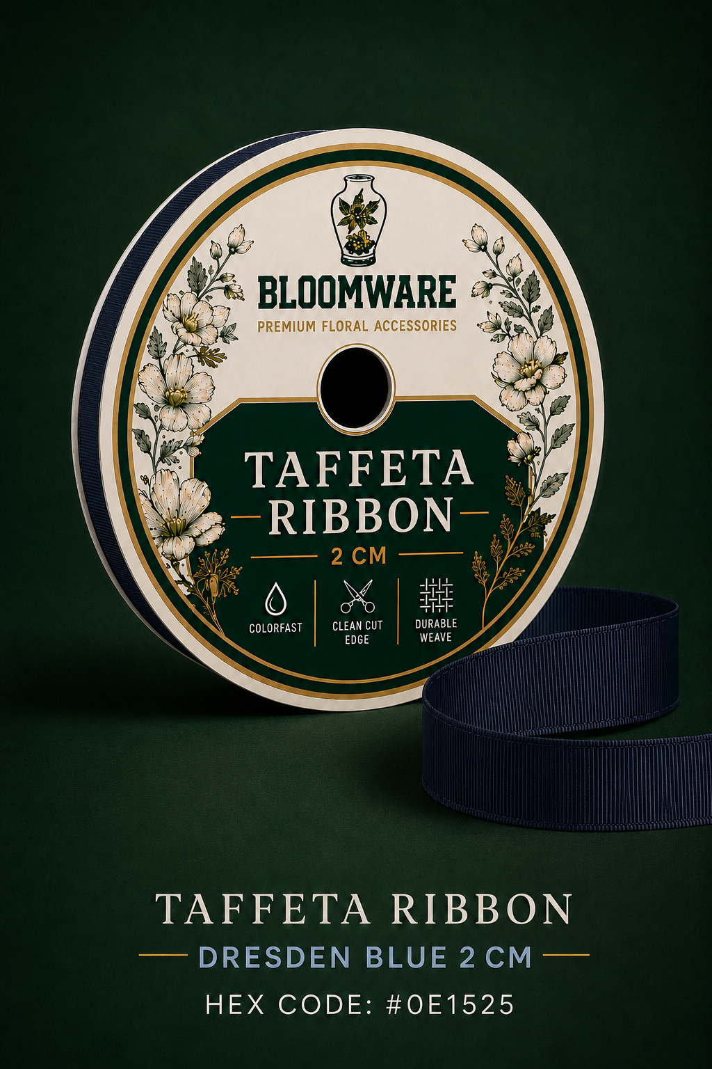 Taffeta™ Grosgrain Ribbon Dresden Blue