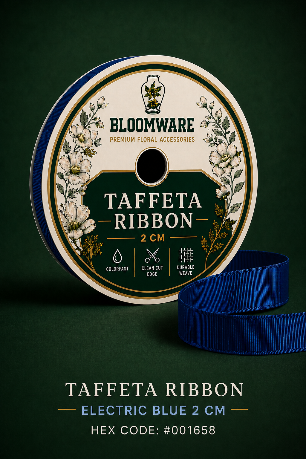Taffeta™ Grosgrain Ribbon Electric Blue