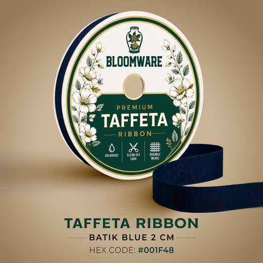 Taffeta™ Grosgrain Ribbon Batik Blue