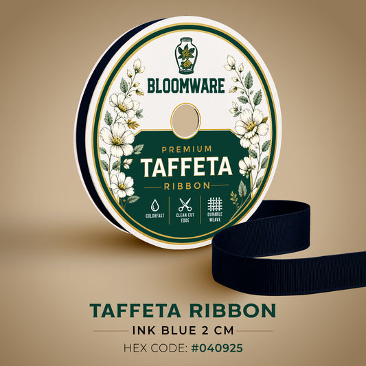 Taffeta™ Grosgrain Ribbon Ink Blue