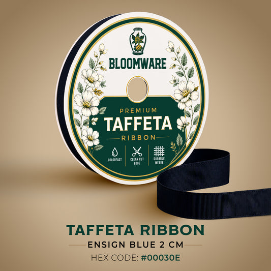 Taffeta™ Grosgrain Ribbon Ensign Blue