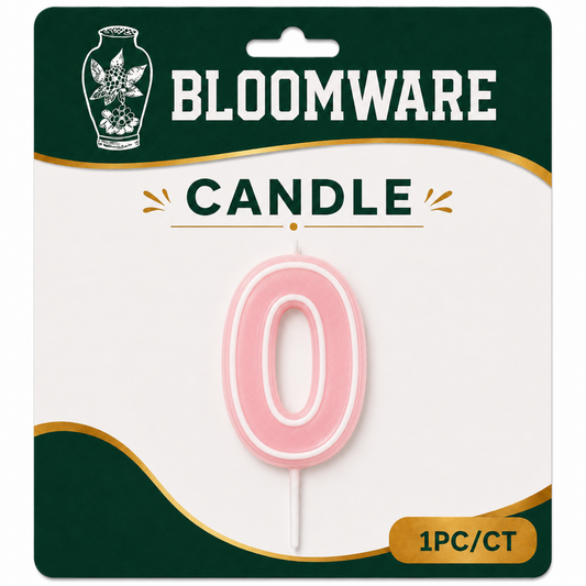 Bloomware Pastel Number Candle 0